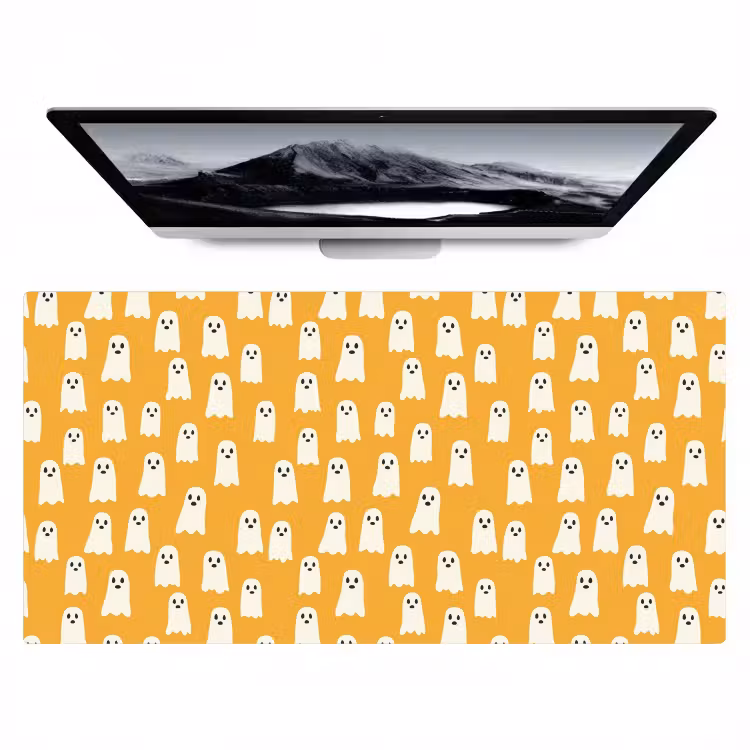 Halloween - Spookjes - Oker Muismat XXL klein 681 -zzz3d