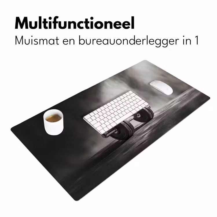Halter - Gewichten - Zwart Muismat XXL klein -sfeer4