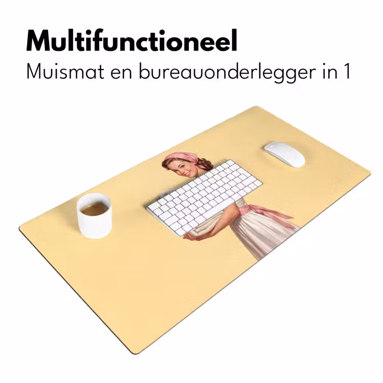 Handdoeken - Vrouw - Jurk - Roze Muismat XXL klein -sfeer4
