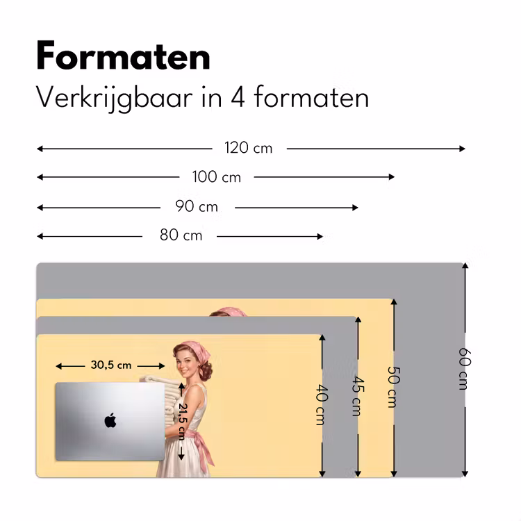 Handdoeken - Vrouw - Jurk - Roze Muismat XXL klein -sfeer5