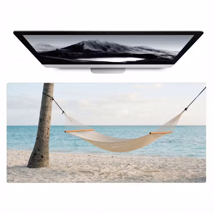 Hangmat - Strand - Wit Muismat XXL klein -zzz3d