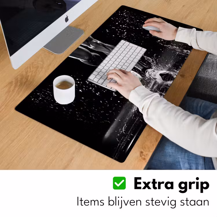 Hardloopschoenen - Rennen - Druppels - Zwart Muismat XXL klein -sfeer3