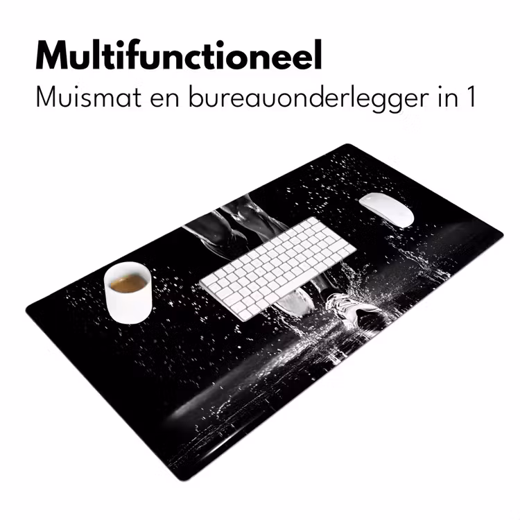 Hardloopschoenen - Rennen - Druppels - Zwart Muismat XXL klein -sfeer4