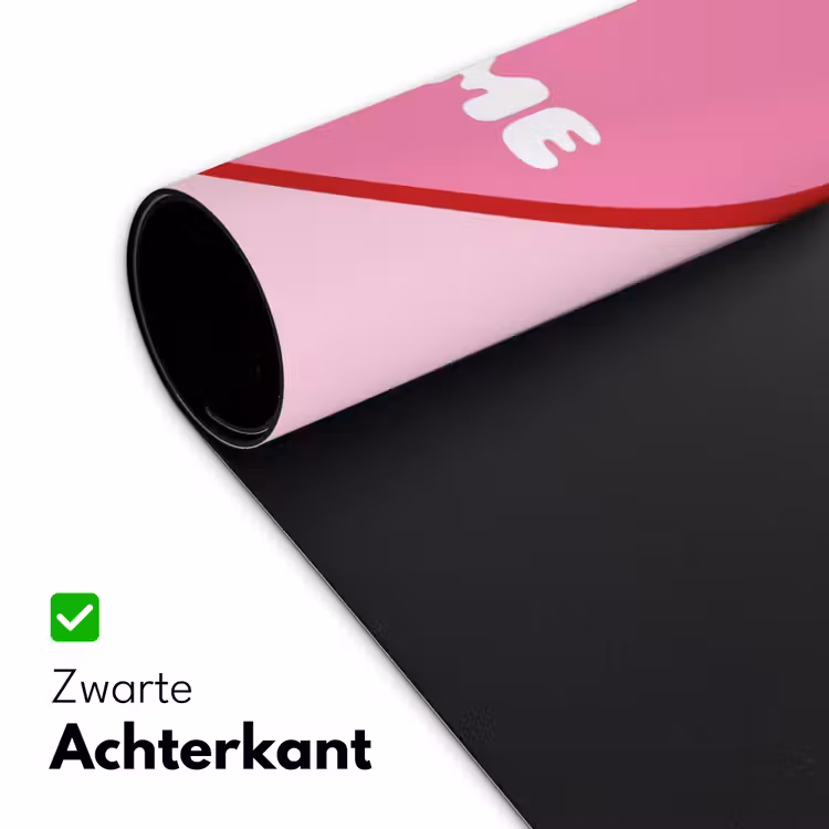 Hart - Frans - Valentijn - Roze Muismat XXL klein -sfeer2