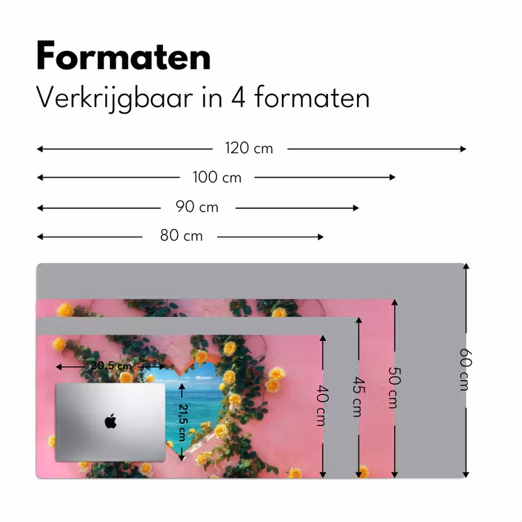 Hart - Zee - Muur Muismat XXL klein -sfeer5