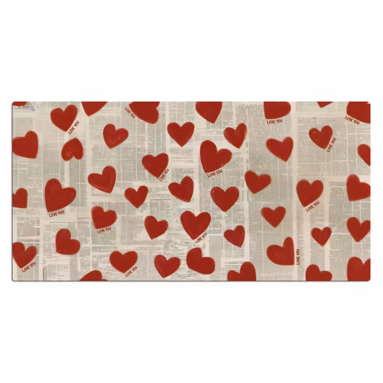 Hartjes - Krant - Loveyou Muismat XXL klein -3d_leeg