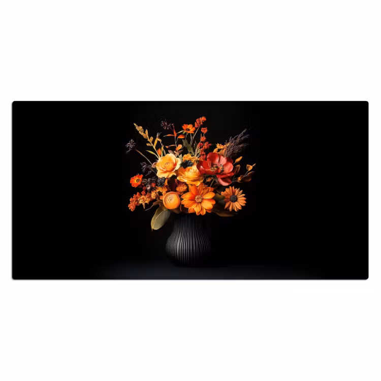 Herfst - Boeket - Oranje Muismat XXL klein -3d_leeg