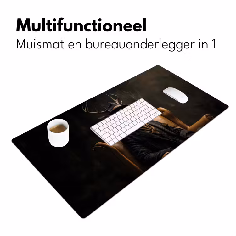 Hert - Zonnebril - Zwart - Pak Muismat XXL klein -sfeer4