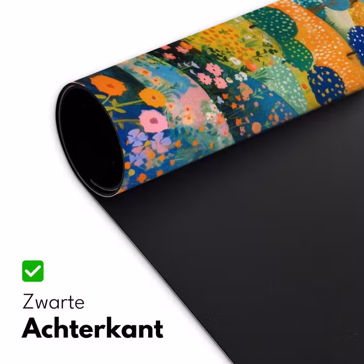 Heuvellandschap - Fantasierijk - Kleurcontrasten Muismat XXL klein -sfeer2