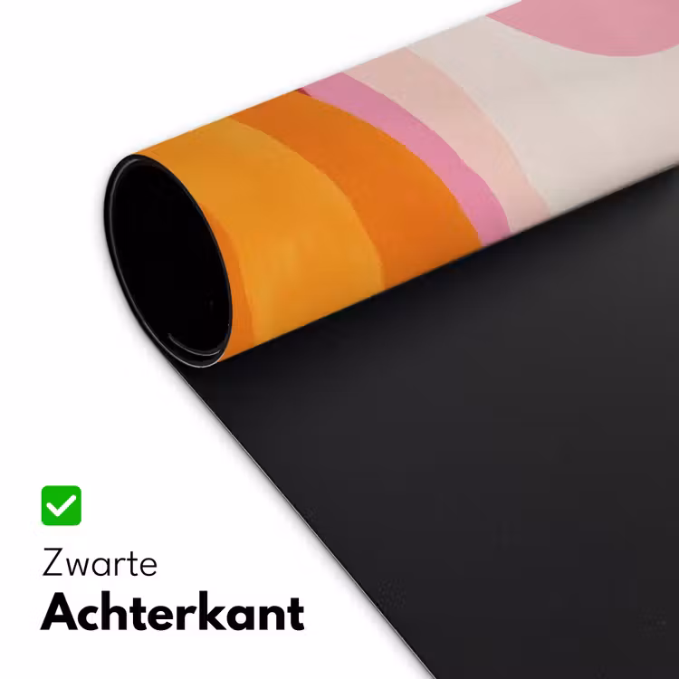 Heuvels - Oranje - Zon - Abstract Muismat XXL klein -sfeer2