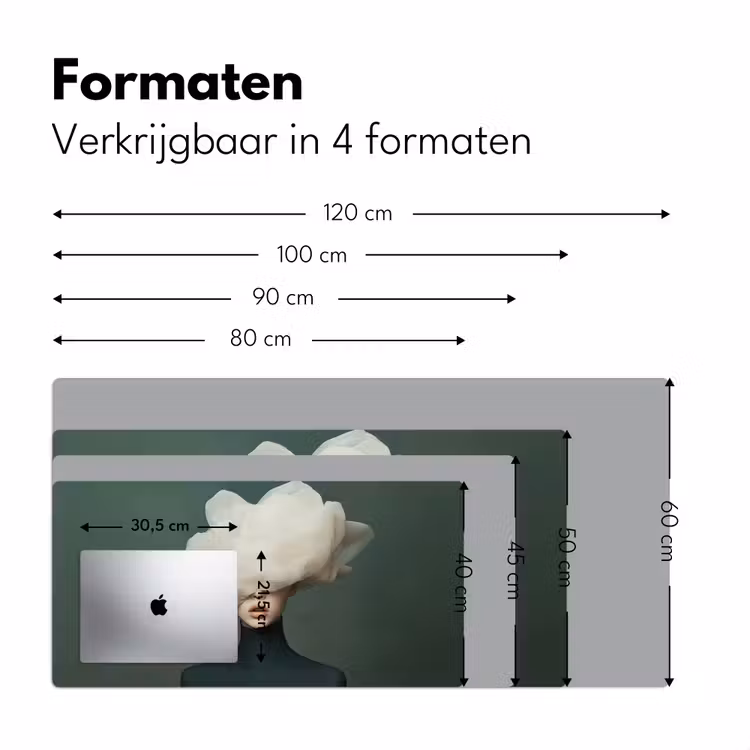 Hoed - Vrouw - Beige Muismat XXL klein -sfeer5