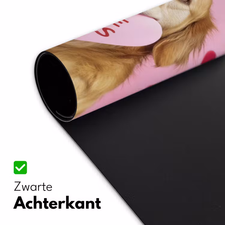 Hond - Kiss- Valentijn - Hartjes Muismat XXL klein -sfeer2