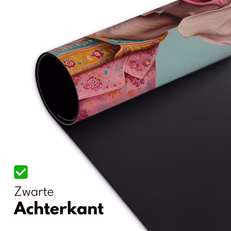 Hond - Overhemd - Bloemen - Bril Muismat XXL klein -sfeer2