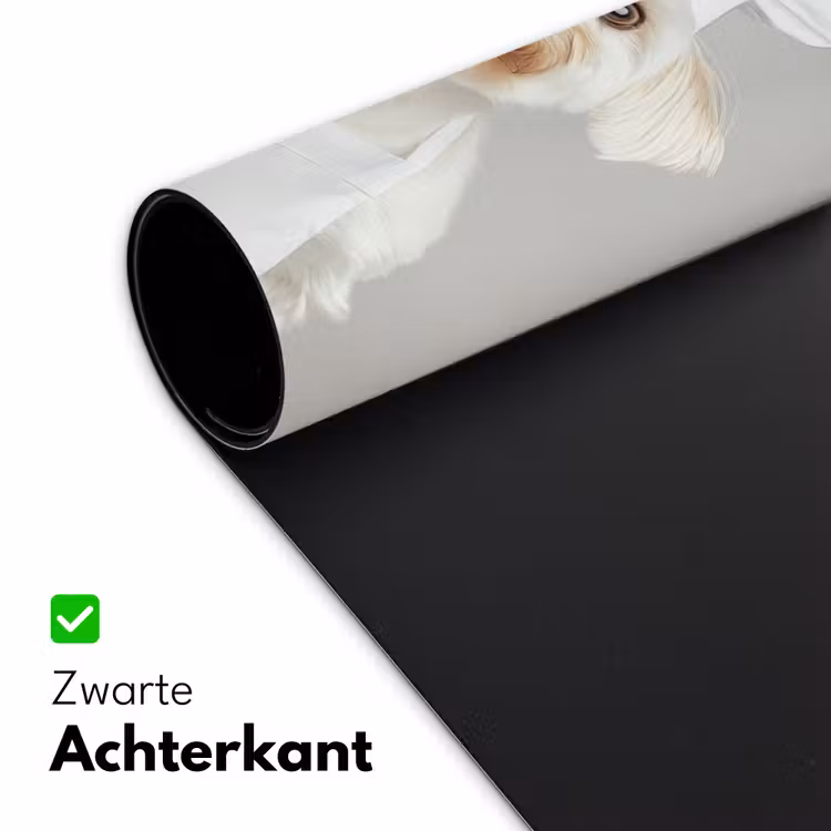 Hond - Wit - Kok Muismat XXL klein -sfeer2