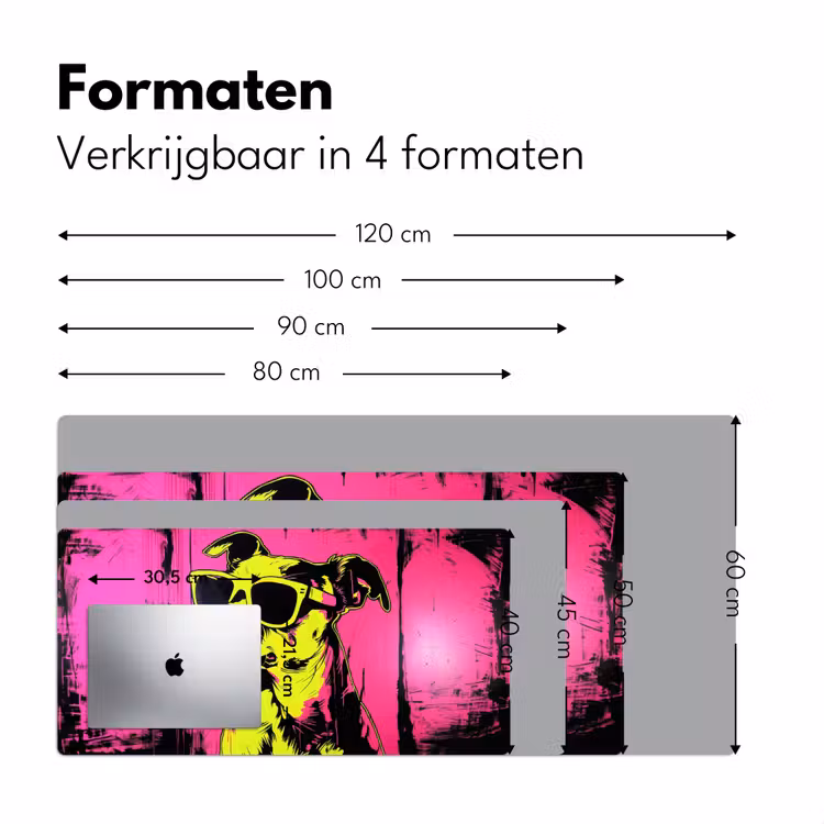 Hond - Zonnebril - Roze - Art Muismat XXL klein -sfeer5