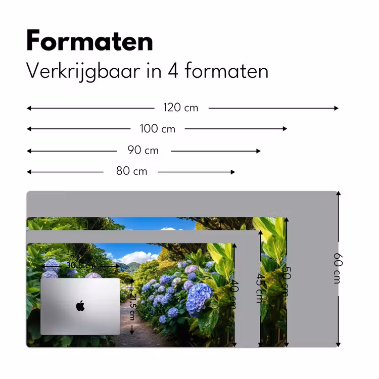Hortsensia - Pad - Bloemen Muismat XXL klein -sfeer5