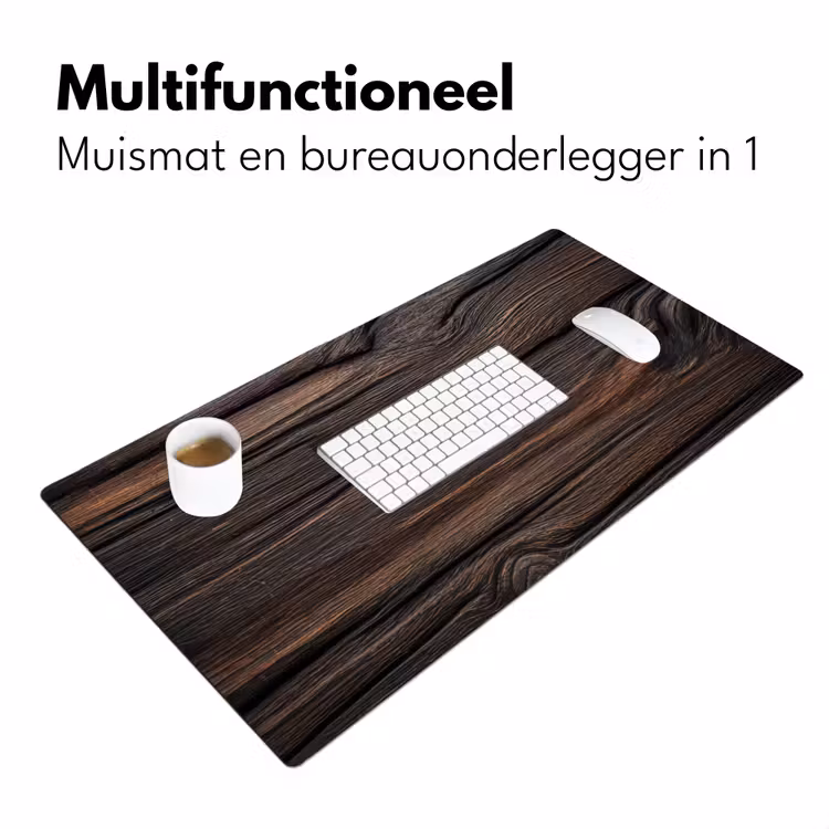Hout - Grillige nerven Muismat XXL klein -sfeer4