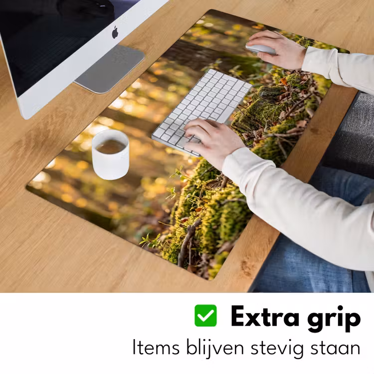 Houtsnip - Bos - Bladeren - Herfst - Gecamoufleerd Muismat XXL klein -sfeer3
