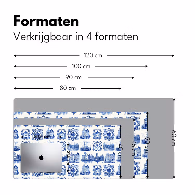 Huizen - Schepen - Blauw Muismat XXL klein 681 -sfeer5