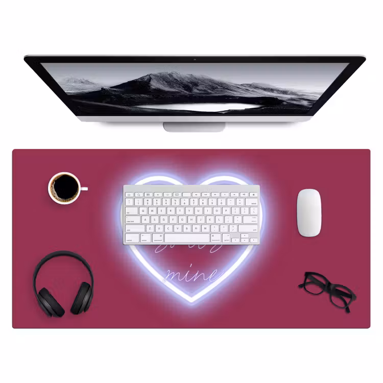 I liked it so it's mine - Neon hart - Roze Muismat XXL klein -3d