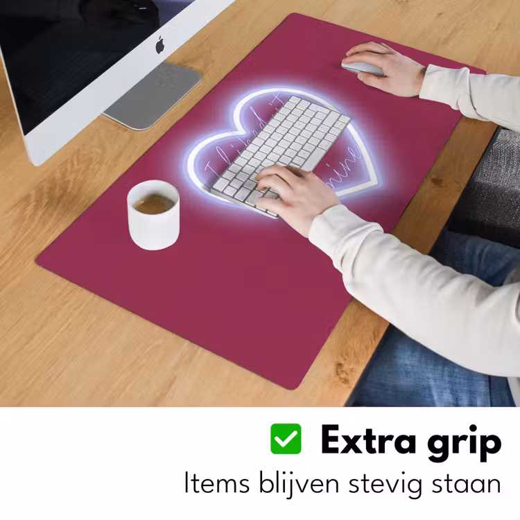I liked it so it's mine - Neon hart - Roze Muismat XXL klein -sfeer3