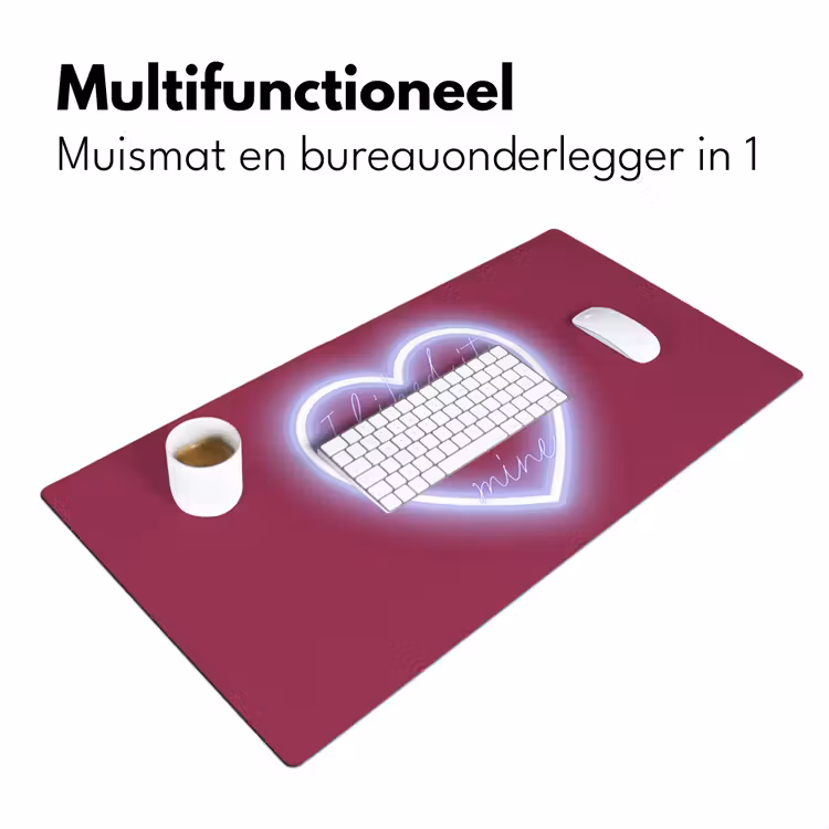 I liked it so it's mine - Neon hart - Roze Muismat XXL klein -sfeer4