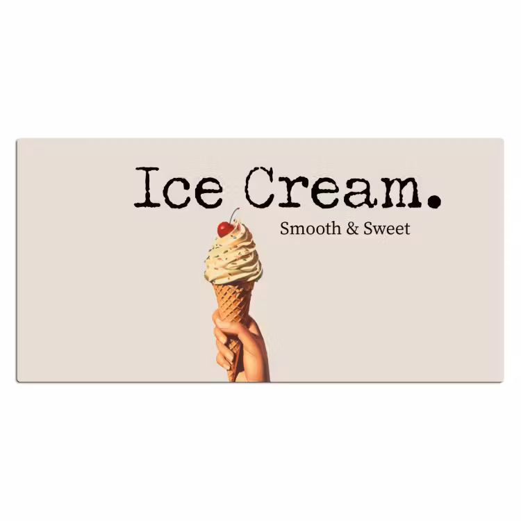 Ice cream - Softijs - Kleurrijk - Kers Muismat XXL klein -3d_leeg