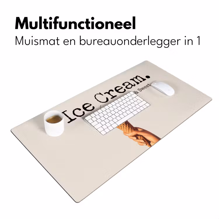 Ice cream - Softijs - Kleurrijk - Kers Muismat XXL klein -sfeer4