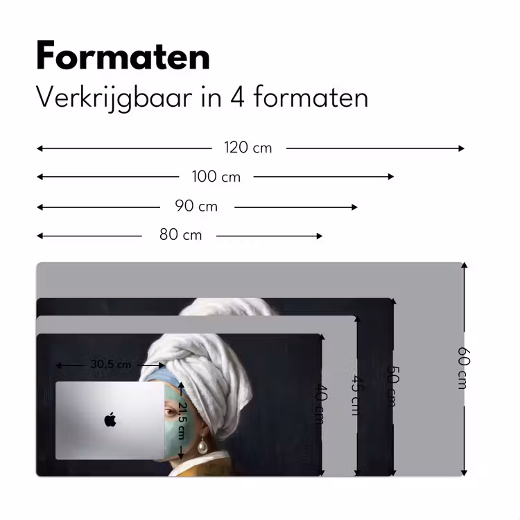Iconisch - Modern - Kleurrijk Muismat XXL klein -sfeer5