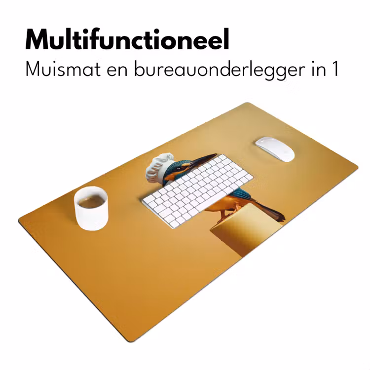 Ijsvogel - Pilaar - Koksmuts - Vogel Muismat XXL klein -sfeer4