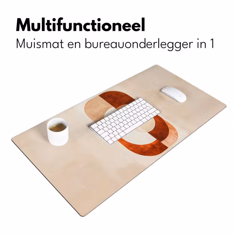 Illustratie - Abstract - Vormen - Rood Muismat XXL klein -sfeer4