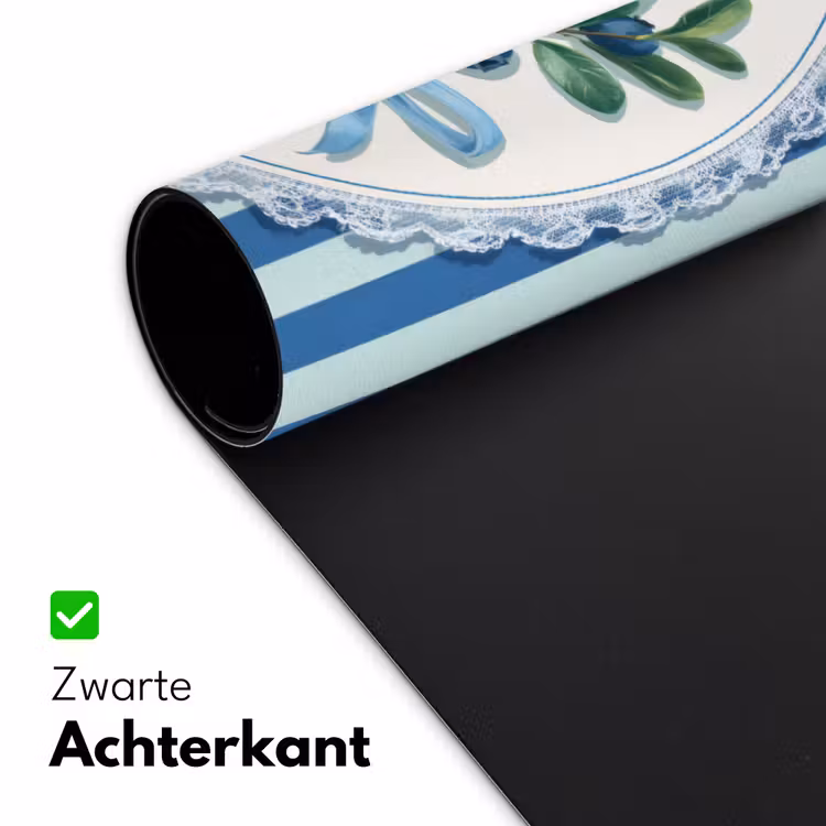 Illustratie - Bessen - Blauw - Strepen Muismat XXL klein -sfeer2