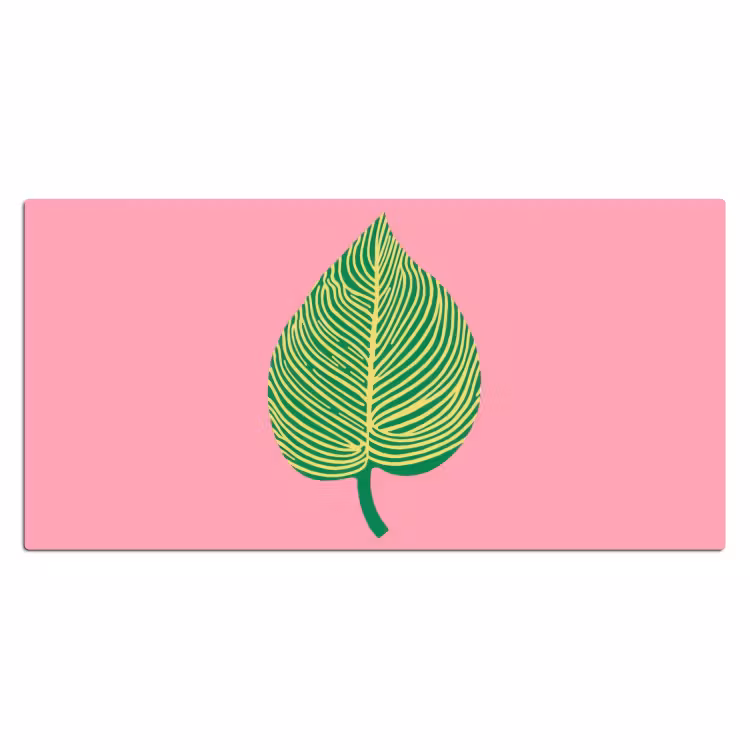 Illustratie - Blad - Minimalistisch - Groen Muismat XXL klein -3d_leeg