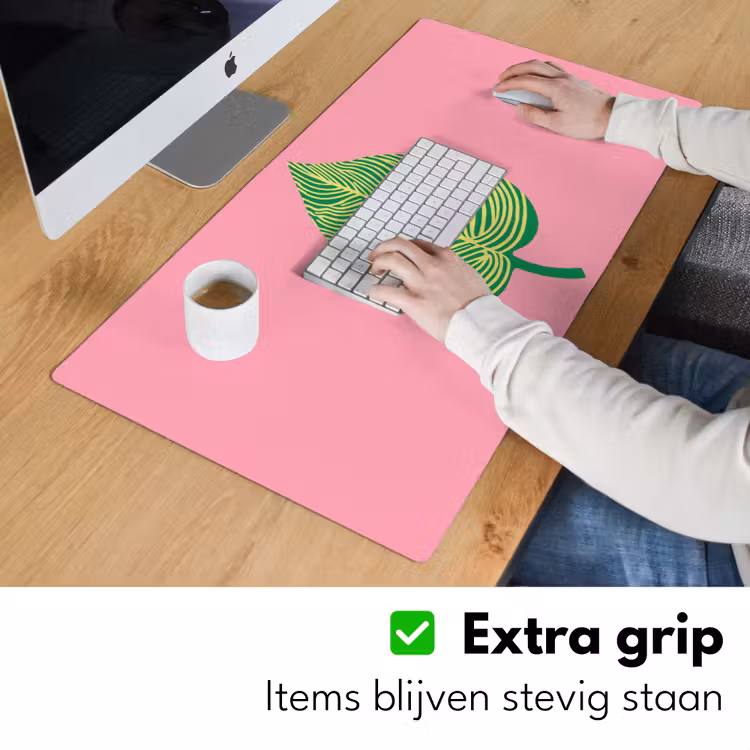 Illustratie - Blad - Minimalistisch - Groen Muismat XXL klein -sfeer3