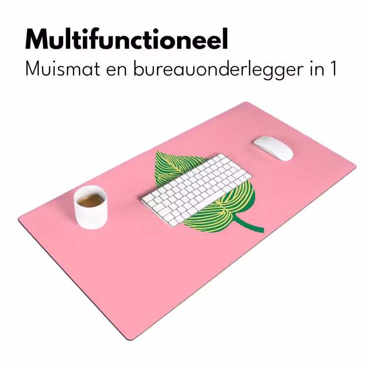 Illustratie - Blad - Minimalistisch - Groen Muismat XXL klein -sfeer4