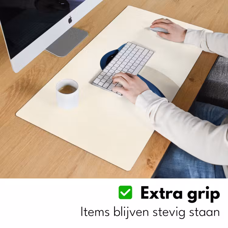 Illustratie - Blauw - Vogel Muismat XXL klein -sfeer3