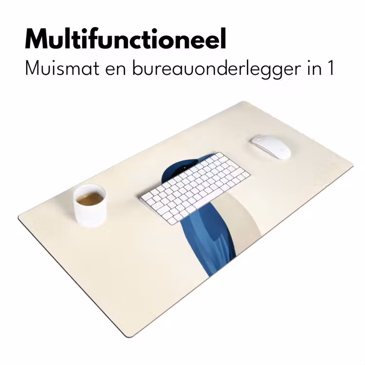 Illustratie - Blauw - Vogel Muismat XXL klein -sfeer4