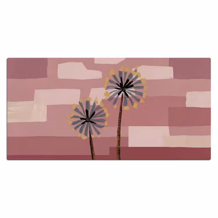 Illustratie - Bloemen - Vlakken - Abstract Muismat XXL klein -3d_leeg
