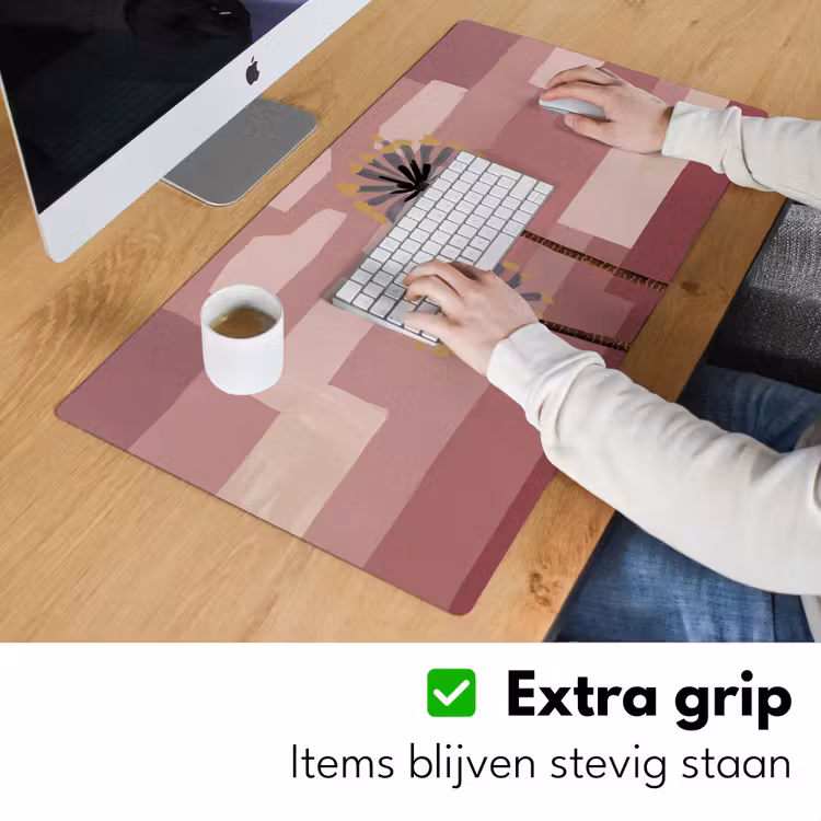 Illustratie - Bloemen - Vlakken - Abstract Muismat XXL klein -sfeer3