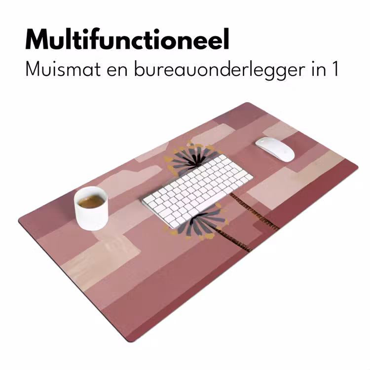 Illustratie - Bloemen - Vlakken - Abstract Muismat XXL klein -sfeer4