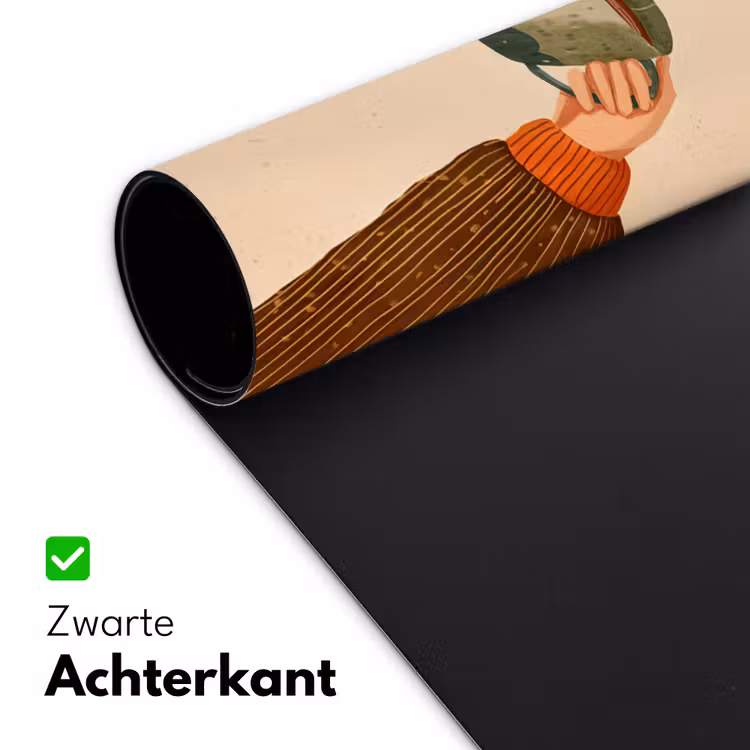 Illustratie - Mokken - Proosten - Bruin Muismat XXL klein -sfeer2