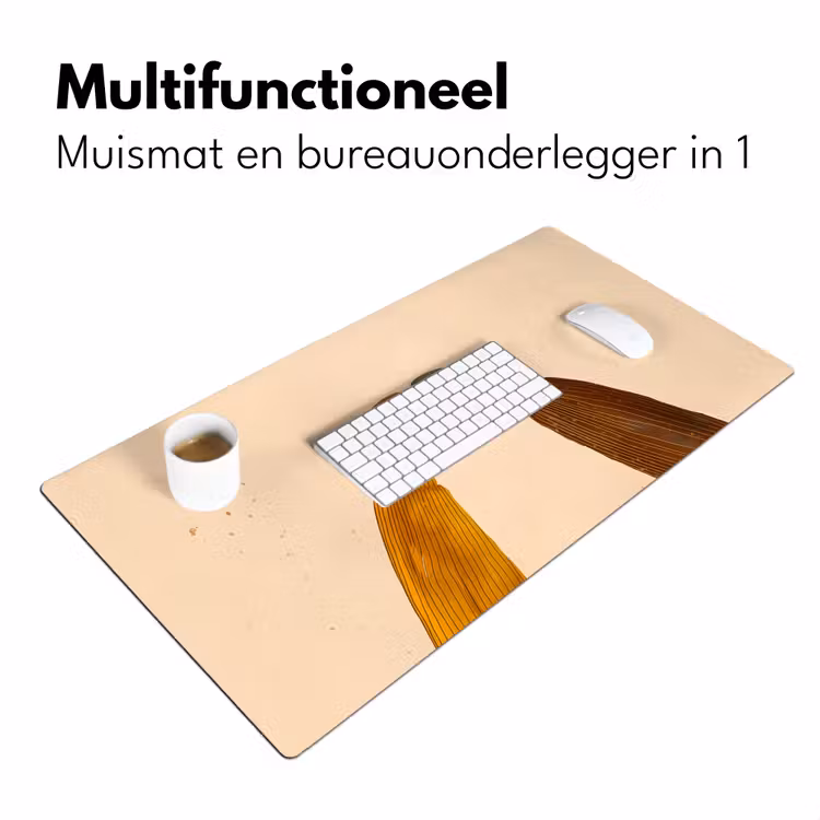 Illustratie - Mokken - Proosten - Bruin Muismat XXL klein -sfeer4