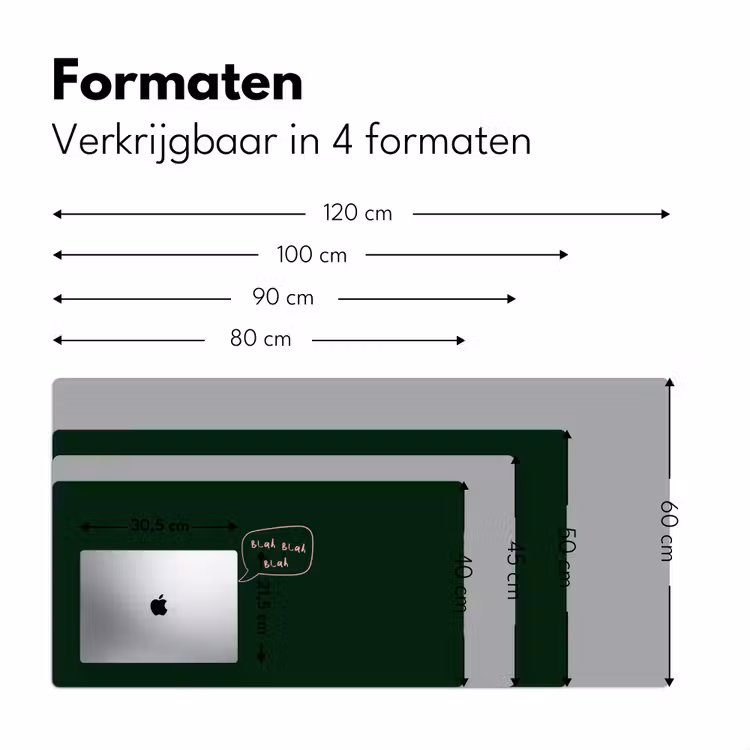 Illustratie - Mond - Donkergroen - Tekstwolkje Muismat XXL klein -sfeer5
