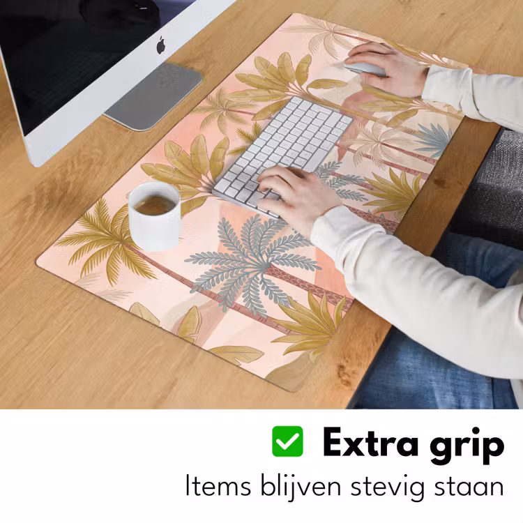 Illustratie - Palmbomen - Kleurrijk Muismat XXL klein -sfeer3