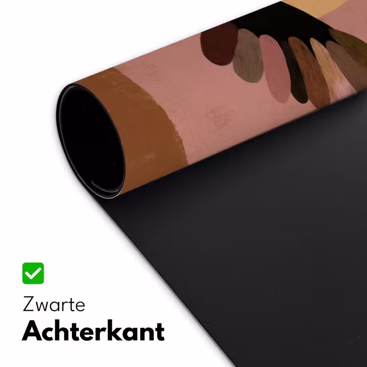 Illustratie - Vogel - Vlakken - Kleurrijk Muismat XXL klein -sfeer2