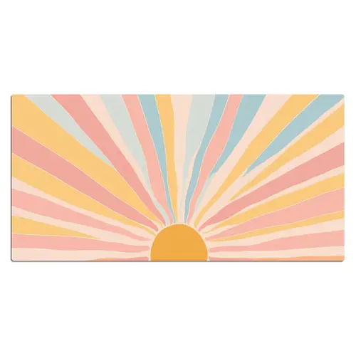 Illustratie - Zon - Pastelkleuren Muismat XXL klein -3d_leeg