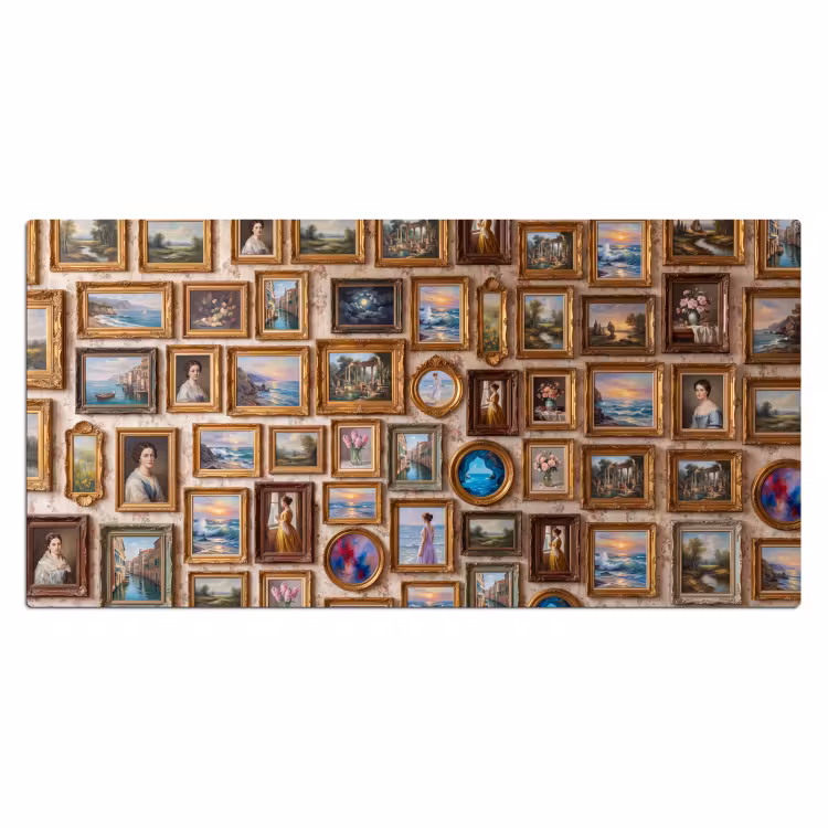 Interieur - Kunst - Collectie - Klassiek - Goud Muismat XXL klein -3d_leeg
