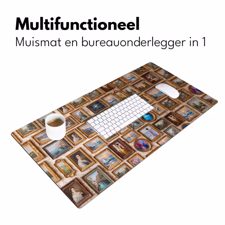 Interieur - Kunst - Collectie - Klassiek - Goud Muismat XXL klein -sfeer4
