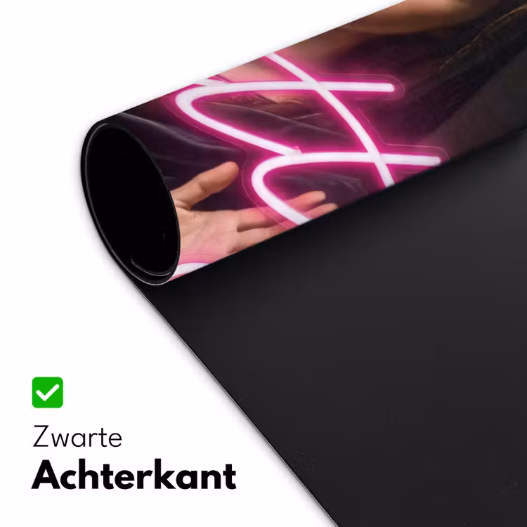 Ironisch - Tekst - Neon Muismat XXL klein -sfeer2