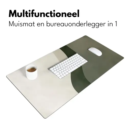 Japandi - Groen - Abstract - Modern Muismat XXL klein -sfeer4